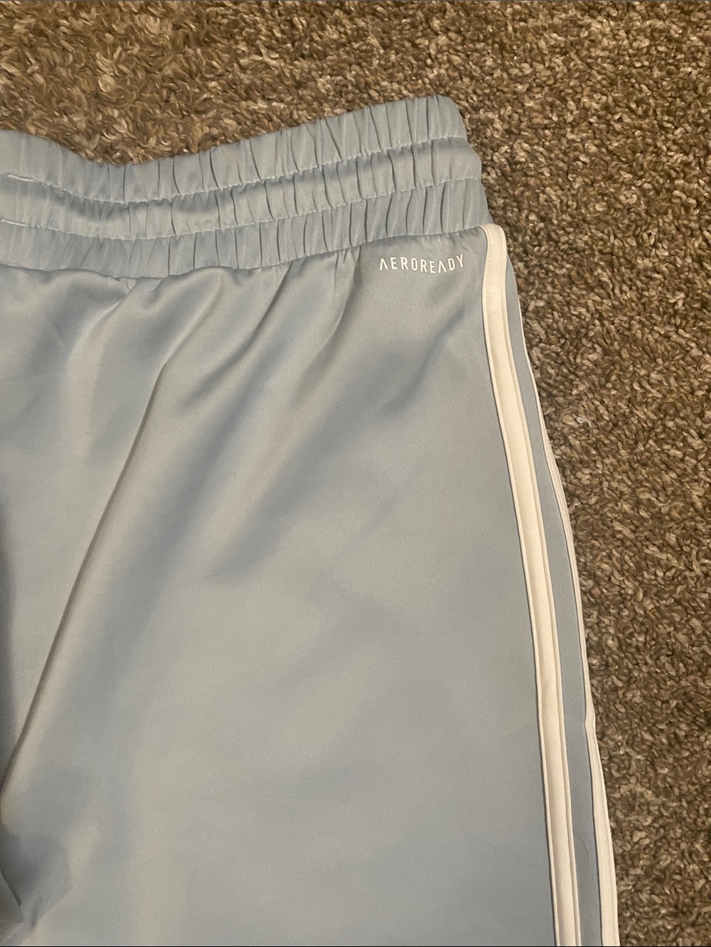 Adidas Light Blue Track Pants with Side Stripes - Picture 5 of 5
